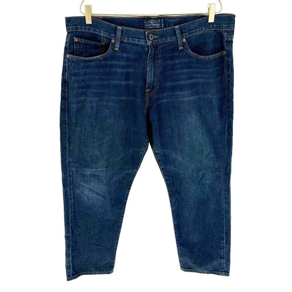 Lucky Brand Jeans Mens 38 x 30 Blue 221 Original Straight Preppy Dark Wash Denim